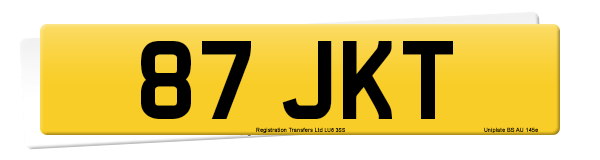 Registration number 87 JKT
